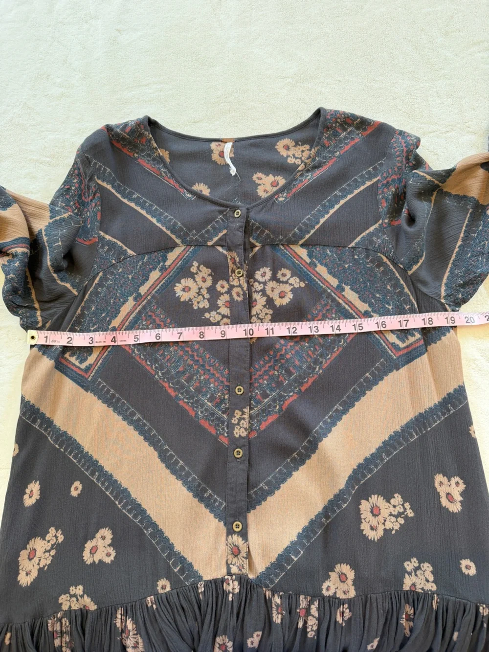 Free People Printed Rayon Gauze from Your Heart Midnight